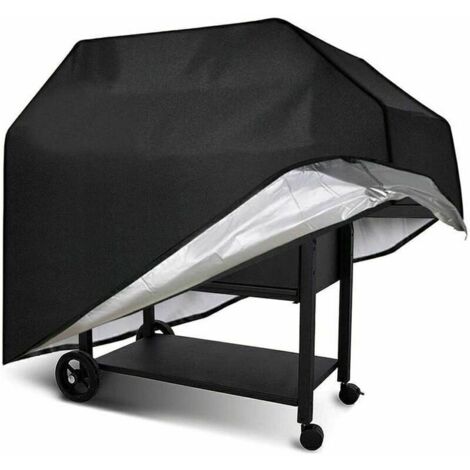 Debuns – Housse de barbecue rectangulaire L-170 x 61 x 117 cm – Tissu Oxford 210D imperméable – Résistante aux UV et déchirures – Bâche de protection BBQ