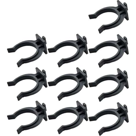 10x Clip de plinthe avec base à tenon en plastique noir Ø 34mm Pied Meuble Cuisine Salle de bain Fixation (1/3)