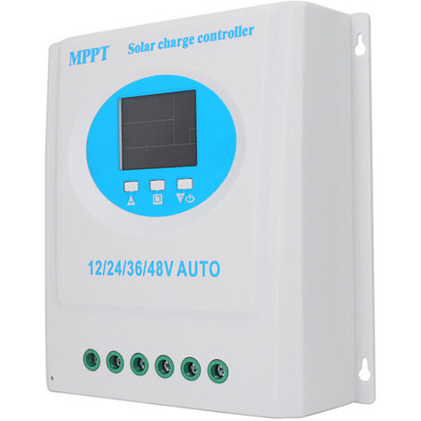 GARRYFIZH Contrôleur de charge solaire MPPT 150 A 12 V 24 V 36 V 48 V, écran LCD, régulateur intelligent de batterie avec double sortie USB pour batteries plomb-acide/lithium