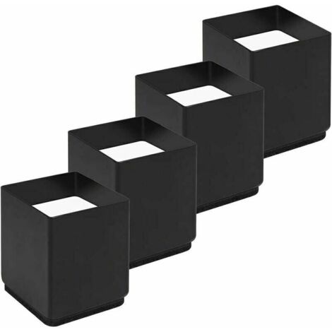 Choyclit – Rehausseurs de pieds de lit lot de 4 – Acier au carbone – Hauteur ajoutée 5 cm – Capacité jusqu'à 1100 kg – Pour lits, canapés et bureaux