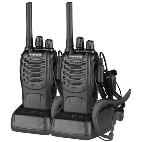 Choyclit – Talkie-walkie BF-88E 1500mAh – Autonomie 50h – Portée 1-3 km – 16 canaux – Mode cryptage CTCSS/DCS – Lot de 2 pièces