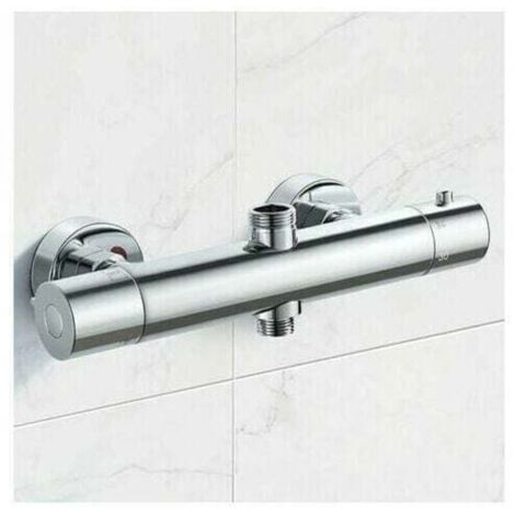 Colonne thermostatique, robinet de douche en laiton haut G3/4  (26,4 mm) + bas G1/2  (21 mm) + entraxe (150 mm),,de DEBUNS