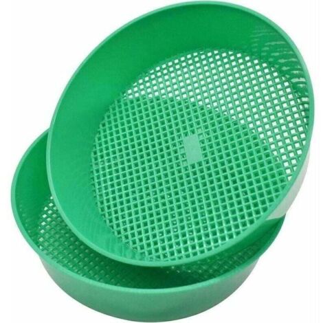 Debuns – Lot de 2 tamis de jardin en plastique 20,8 cm – Pour filtrer sable et graviers – Outil léger et durable pour semis et plantations