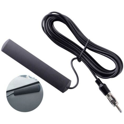 Litzee – Antenne FM cachée pour voiture – Améliore la réception radio – Installation facile avec adhésif Velcro – Compatible voitures, motos, camions