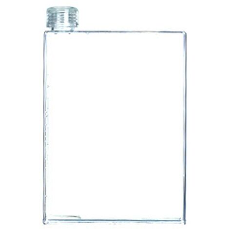 Bouteille d'eau plate, élégante et portable, sans BPA. Cette bouteille plate est conçue pour se glisser facilement dans votre sac. (1/4)