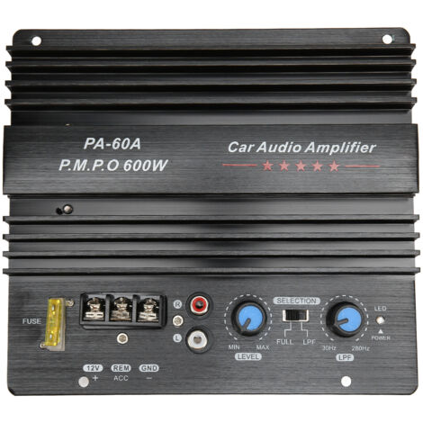 Amplificateur de puissance audio pour voiture, 12 V, 600 W, caisson de basses haute puissance (1/4)