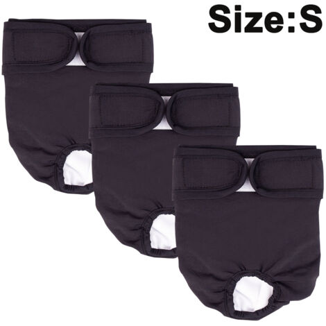 Paquet De 3 Couches Lavables Réutilisables Pour Chien, Pantalon Physiologique Pour Chien Très Absorbant Couche Sanitaire Prévention Du Harcèlement Pour Animaux Pantalon Physiologique