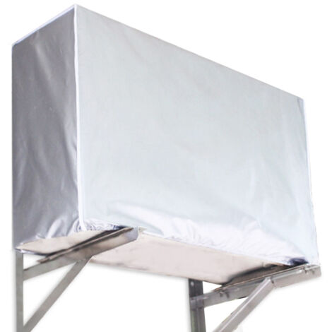 Protection Climatiseur Exterieur Housse Cinq Cotes Argentee Anti Poussiere Et Saleté Plusieurs Tailles Disponibles Pour Hors Saison (1/5)