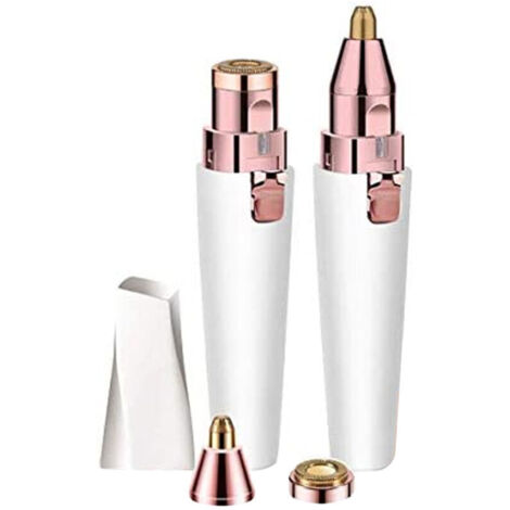 Tondeuse sourcils rechargeable 2 en 1 femme, rasoir électrique lumière intégrée indolore (1/4)