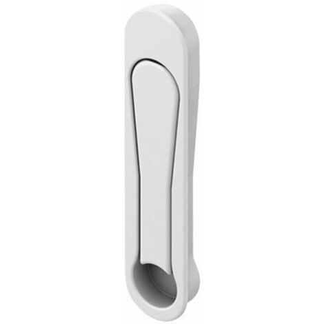 Basetbl – Poignée de porte coulissante escamotable pop-up – Finition blanche RAL9016 – Carré 7mm – Pour coulissants simples – Installation fraisage oblong