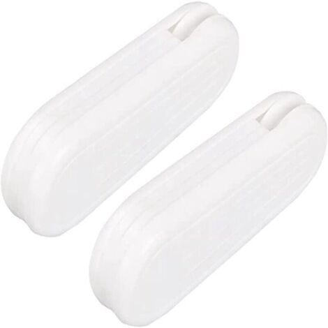 Poids pour cordons de rideaux, lot de 2 pendentifs en plastique pour stores verticaux et rideaux - Blanc (1/5)