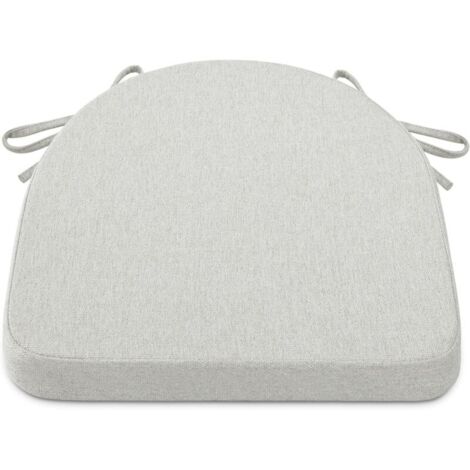 Coussin chaise salle à manger 43,2x41,9 cm, antidérapant, housse lavable (blanc cassé)
