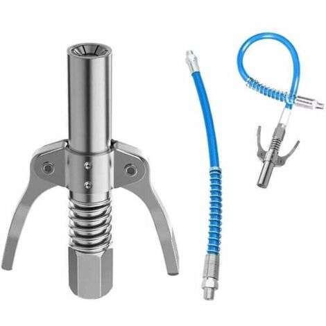 2X Coupler G pour Pompe à Graisse avec Tuyau Flexible,avec Tous Les Pistolets Graisseurs 1/8 Embout Pompe à Graisse, Coupleur pour Pompe à Graisse, Raccord de Pistolet à Graisse Compatible