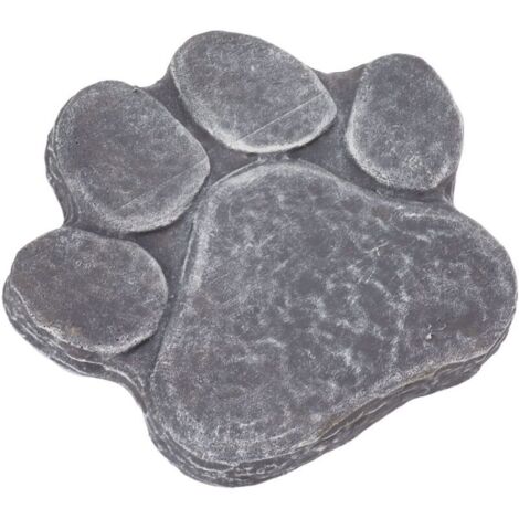 Pierre commémorative empreinte de patte de chien, lettrage à faire soi-même, marqueur funéraire, monument pour animaux de compagnie, pour pelouse extérieure, Patio, roche grise (1/5)