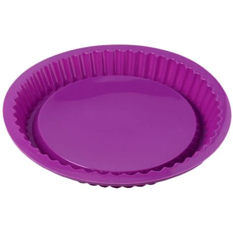 Moule tarte silicone antiadhésif 1 pièce, base gâteau pâtisserie, cuisson facile et durable
