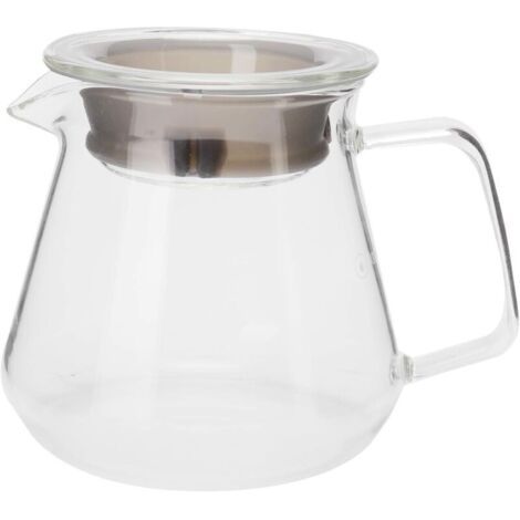 Verser sur La Cafetière, 600 ML de Cafetière en Verre RéSistantes à La Chaleur de Thé à Thé Dripper Brasseur (600 ML)