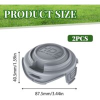 Lot de 2 couvercles de bobine de coupe-bordure Black & Decker, pour coupe-bordure Black & Decker STC5433 STC5433PC 90588530