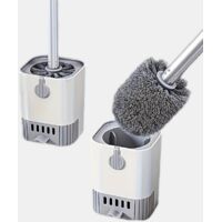 Brosse de Toilette, Brosse WC , Suspendu Brosse de Toilette en, Brosse de Toilette Brosse WC en et Support, avec Base de Filtre à Eau et à Séchage Rapide, Montage Mural/au Sol
