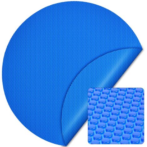 Wiltec – Bâche à bulles solaire ronde pour piscine Ø 5 m – Épaisseur 400 µ en PE – Couleur bleue – Chauffage et protection piscine