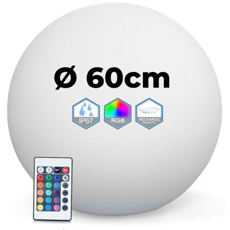 Boule Lumineuse LED Multicolore 60CM Sans Fil Fabriqué en