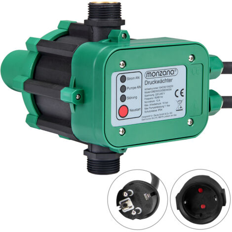 Contrôleur de pression pour pompe - Pressostat 10 bar avec câble Monzana-Câble inclus