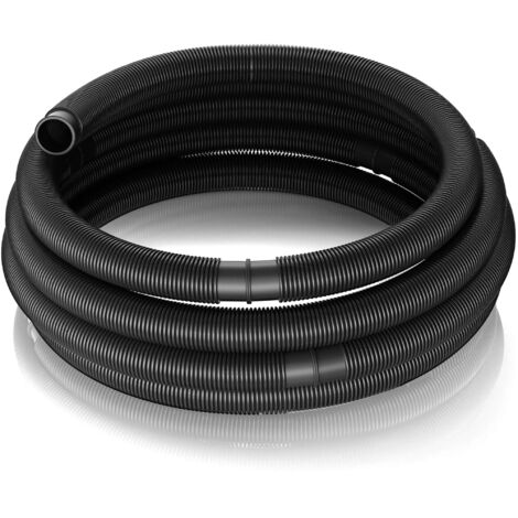 Tuyau d'aspiration de piscine flottant 12 m ø 38 mm noir – Chauffage solaire efficace – Résistant aux UV – Fabriqué en Europe – Mèrlett