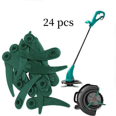 Lot de 24 lames de coupe en plastique, RosyFate lames de coupe en plastique pour Bosch Durablade Art 23-18 LI Art 26-18 LI, lames de coupe pour accessoires de tondeuse à gazon - (vert) (1/5)