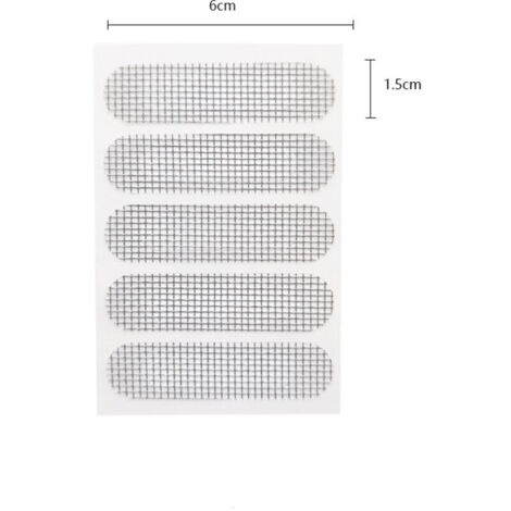 20pcs Ruban Adhesif Reparation Moustiquaire, Patch Repare Moustiquaire Réparation de Fenêtre Kit de Moustiquaire Adhesive Reparation (trou de roulement blanc) (1/5)
