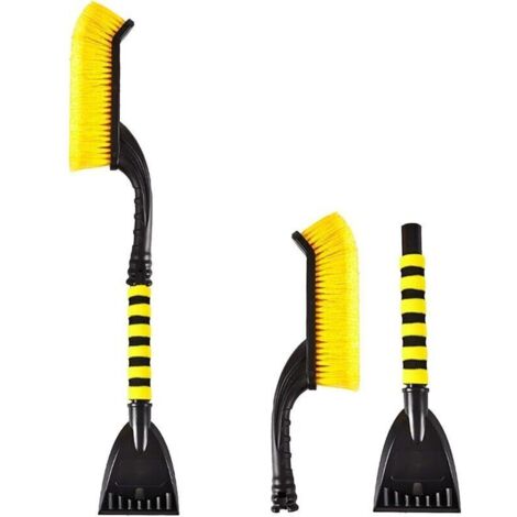 Grattoir à glace de voiture, brosse à neige, brosse à neige pour pare-brise d'hiver, brosse à neige, convient pour portes de voiture, capots et rétroviseurs Rouge (1/4)