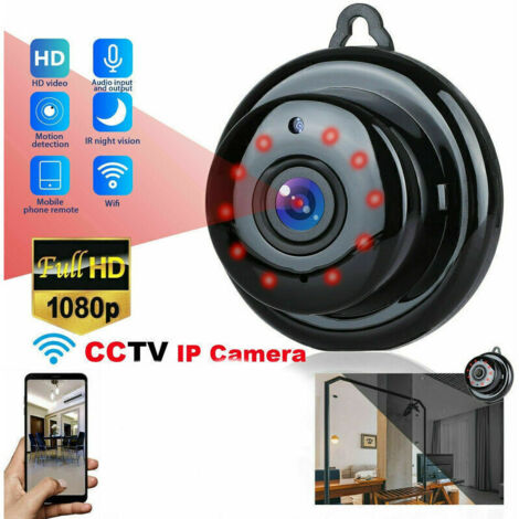 Caméra de surveillance intérieure/extérieure HD – Vision nocturne – Enregistrement 24/24 – Connexion WiFi longue portée – Compatible smartphone