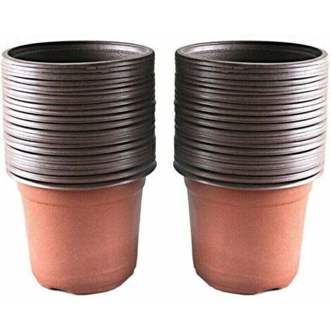 Lot de 100 Pots en Plastique pour semis et Plant, 10 cm (1/5)
