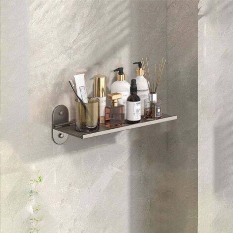 Étagère pliable de 30 cm, Étagère pliable murale, rangement mural salle de bain, support de lavabo mural, Étagère murale sans perçage (1/4)