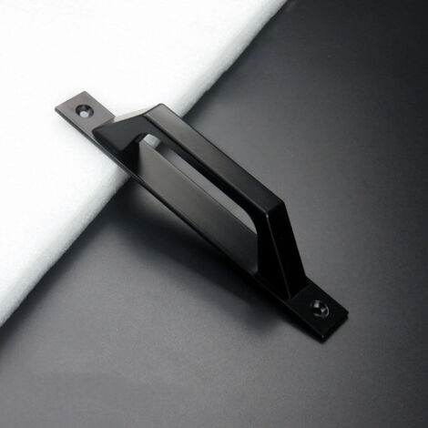 1 poignée de porte en forme de D pour porte de jardin en bois, 200 mm, noir (1/5)