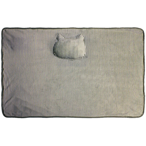 Couverture chauffante USB pour genoux (11572cm) Chauffe-pieds chauffant en flanelle Chauffe-corps Châle Couverture électrique, (gris) (1/5)