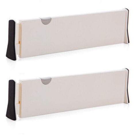 Séparateurs de Tiroir ( Lot de 2), Organisateurs de Tiroir Réglables, (28.3 - 44cm) Diviseur de Tiroir Cuisine pour Chambre, Salle de Bain, Bureau, Placard-- (1/5)