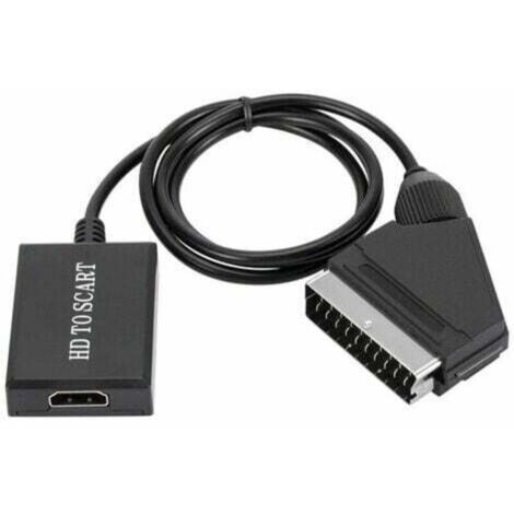Convertisseur HDMI vers péritel 1080p – Plug and Play – Compatible NTSC/PAL – Adaptateur audio vidéo pour appareils HDMI (1/3)