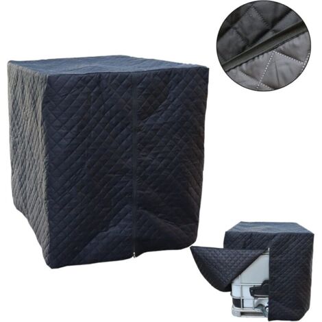 Bache pour Cuve 1000L IBC, Protection contre le gel, Anti-UV Housse Protection Cuve, Bâche de Protection Cuve IBC avec Fermeture éclair, 120 x 100 x 116 cm(Noir) (1/5)