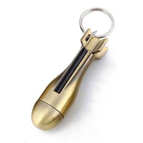 Match allume-feu, Portable Reusable Waterproof Matchstick Fire Starter, Allume-feu Flint Match Porte-Clés, Kerosene Refillable Lighter pour équipement de Secours, Camping en Plein Air Outdoor Tool (1/5)
