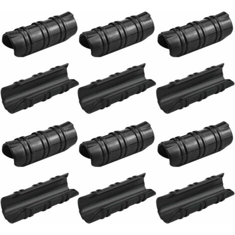 12 Pcs Serre Clips 25mm Clips Serre de Jardin Résistance aux Températures Elevées Fixation Bache Serre Durable Facile a Utiliser pour Fixation Serre Bannière Tuyau Jardin Films - Noir (1/4)