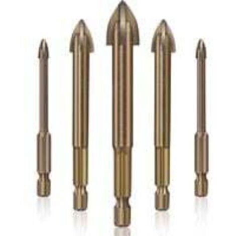 Foret Carrelage Verre Ceramique ,Outil de perçage Universel Efficace,5pcs (1/4)
