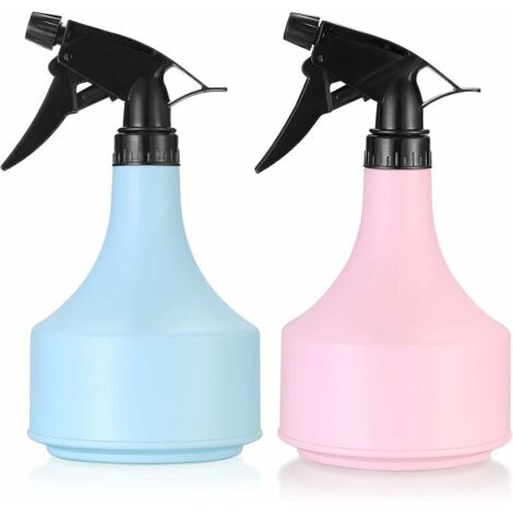 Vaporisateur vide UlisemPack, 500 ml, en plastique, rechargeable, avec pompe, pour plantes, jardin, cuisine, intérieur – Rose et bleu (1/5)