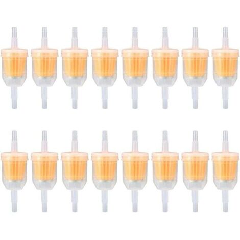 16 Pièces Filtres à Essence en Ligne, Filtres à Carburant, Filtre à Essence Universel à Vitesse de Filtration pour moto 6-8 mm, Scooter, Moto, Générateur, Tondeuse à Gazon, Auto (1/4)