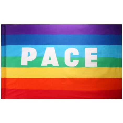 Drapeau arc-en-ciel de décoration de jardin, drapeau de la paix, drapeau de jardin, drapeau arc-en-ciel avec PACE 90x150cm, drapeau arc-en-ciel pour