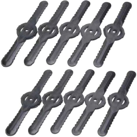 Lames de rechange Ulisem pour débroussailleuses, tondeuses à gazon, débroussailleuses, désherbeurs, têtes de lame (lame en plastique x 10) (1/4)