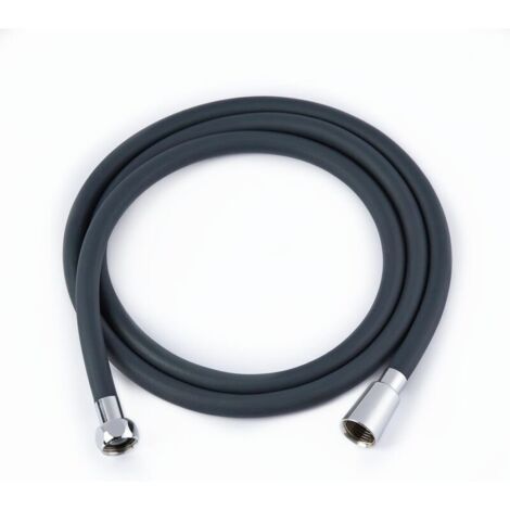 Tuyau de douche en silicone de 1,5 mètre, flexible, résistant à l'explosion et étanche, accessoires de robinet de douche noirs de 2 cm (1/5)