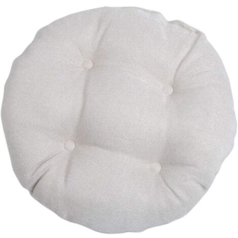 Rond Coussin de Chaise Galette de Chaise pour Maison Bureau Jardin Coussin Decoratif pour Terrasse Tatami Siège Intérieur Extérieur Beige L,45 45cm (1/4)