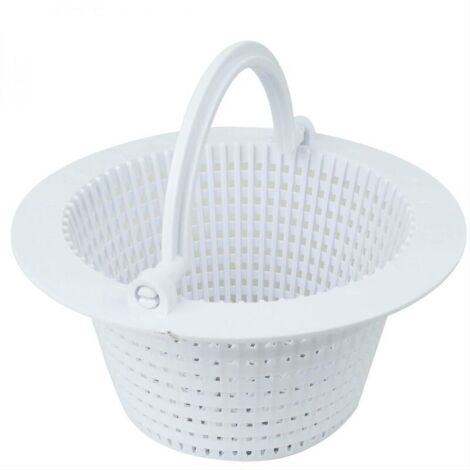 Panier d'écumoire traversant pour piscine hors sol avec poignée (lot de 2) et crépine de remplacement pour feuilles et débris - Non compatible avec les piscines creusées (1/3)
