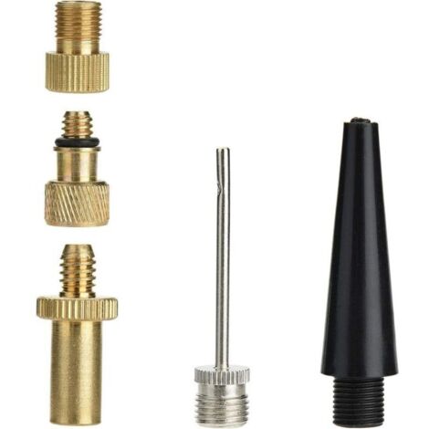 5pcs vélo Pompe Valve adaptateurs connecteurs, Adaptateur de Valve soupape de vélo sur la vanne de Voiture SV AV DV Balles Ballon de Aiguille (1/4)