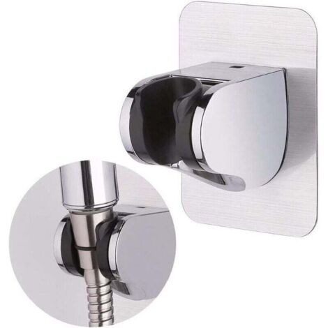Support de douche, Autocollant Support de Pomme de Douche Mural Détachable Avec à Angle Réglable, Imperméable, Heavy Duty, mural pour salle de bain Hôtel,1PCS (1/4)