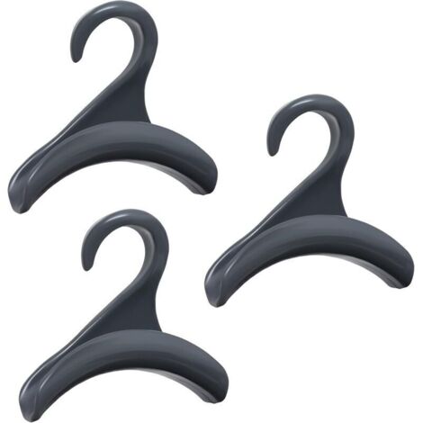 Lot de 3 Rangement Sac a Main Femme & Sacoche Homme Gris- Cintre Sac a Main en Acrylique Gris Résistant pour Penderie & Armoire - Idéal pour Organiser aussi les Sacoches, Écharpes & Cravates (1/4)